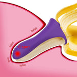 Vibrating Silicone Dildo Cock Ring With 10 Powerful Vibration Modes For Men Waterproof Penis Masssger 1Pcs Aaa Battery Operated (Battery Not Include) Adult Sex Toy For Couple (Purple)
