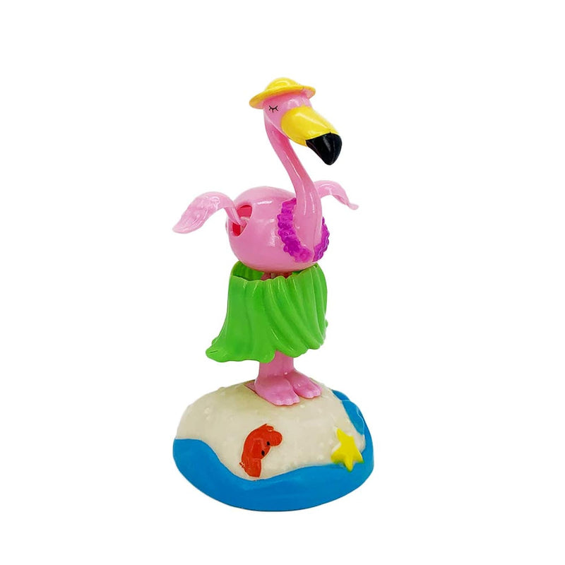Solar Powered Dancing Hula Hula Flamingo Car Dashboard Ornaments Swinging D