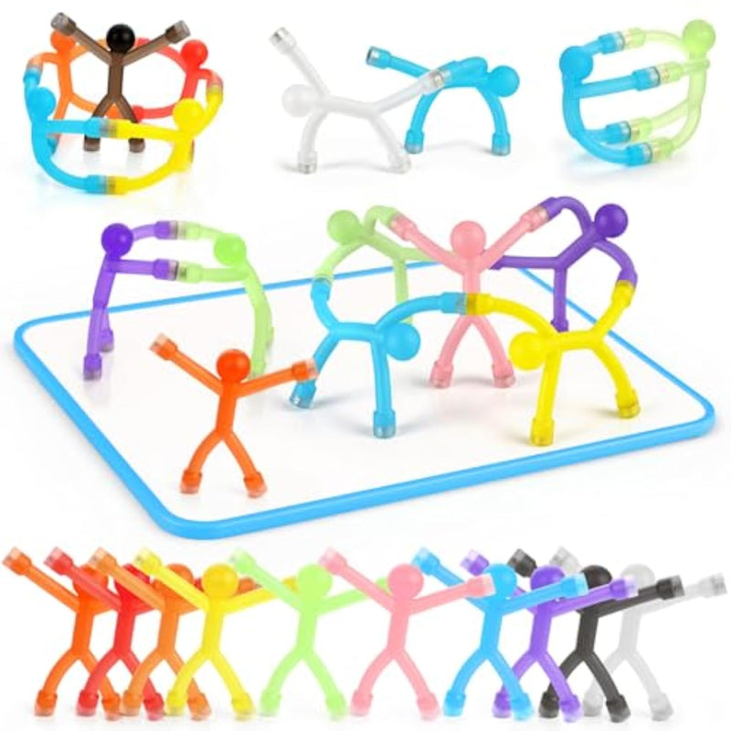 24Pcs Magnetic People, Magnet Men With White Board Fridge Magnets Sensory Fidget Toys For Classroom Prize Goodie Bag Stuffers