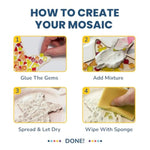 DIY Mosaic Kit for Kids Ages 8-12, Makes 4 Sea Creature Art Projects