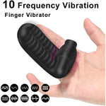 Silicone G Spot Clitoris Vibrator for Women - Mini Finger Masturbator with Anal Stimulation and Teasing