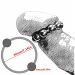 Stainless Steel Cock Ring Beaded Penis Ring Glans Ring Erection Enhancing Orgasm Increase Semen Lock Sex Toys For Men Delay Ejaculation(1.18")