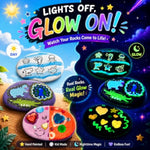 Glow-in-the-Dark Rock Painting Kit for Kids Ages 6-12, Arts & Crafts Set