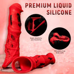 Penis Sleeve Extender With Cock Ring, Realistic Girth Enhancer For Men, Silicone Penis Sheath For Sex, G-Spot Stimulation Sleeve, Thick Male Extender Sleeve, Body-Safe Silicone Sex Toy (T203-F)