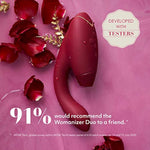 Duo 1 Clitoris Sucking Vibrator For Women | Vibrating Suction Adult Sex Toy | Clitoral & G Spot Stimulator | Dildo Clit Sucker | Rabbit Vibrator 12 Intensity Levels | Waterproof | Bordeaux