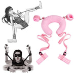 Adults Bed Restraints Sex Toys,Bondage Gear & Accessories Bdsm Toys Fuzzy Handcuffs Ankle Cuffs Pillow,Removable Tool Bondaged Kit For Couples (Pink)
