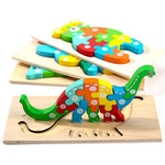 Wooden Toddler Puzzles For Kids Ages 2-4, Montessori Toys For 3 Year Old, Animal Toddlers Toys Ages, 4-Pack Learning Toddler Puzzle