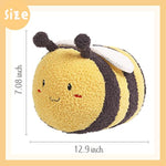 14In Soft Bee Stuffed Animal Plush Toy Cute Fuzzy Bumblebee Plushies Doll Realistic Cartoon Honeybee Anime Pillow Room Decor Birthday For Kids Friends Boys Girls