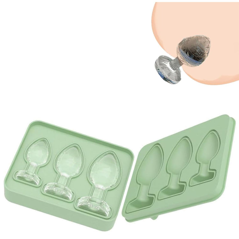 Sex Anal Plug Shaped Ice Cubes And Ice Cube Mold Penis Ice Cube Mold Silicone For Adults Dildo Classici Dildo Anal Plug Anali (Green Anal Plug)