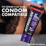 Astroglide Silicone Lube (3oz), X Premium Gel Personal Lubricant for Vaginal and Anal Sex, No Drip Stay-Put, Long-Lasting for Men, Women and Couples, Waterproof for Water Play