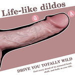 Real Dildo, 8.18 Inch Flexible Realistic Dildo, Lifelike Huge Penis, Adult Sex Toys for Women, Suction Cup Dildos Hands-Free Play, Stimulation G-spot and Anal Play(Small & Ferocious Dog)