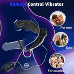 Prostate Massager Anal Vibrator, Male Sex Toys For Men Sex Toy Anal Plug Anal Toys Adult Toys Male Vibrator Butt Plug For Women Couples Remote Control With 10 Wiggling Vibrating Dual Cock Ring