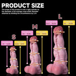 Thrusting Dildo - Realistic Horse Dildo with Strong Suction Cup, Thick Animal Penis for G-Spot, Anal Plug Fantasy Adult Sex Toy for Gay Women and Men Couples Pleasure (D219R-XXL)