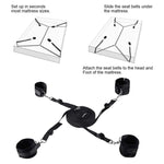 Wrist And Ankle Bed Restraint For King Queen Size Bed Sexy Hand Cuffs For Wrists Adult Bedroom Bondaged Tie Downs Kit Adult Tools For Couples Under Mattress King Bed Straps For Adult Play Sweater