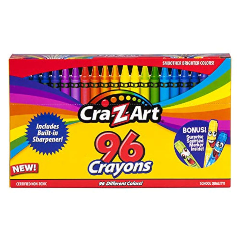 Cra-Z-Art 96-Count Crayons in Flip-Top Box with Built-In Sharpener