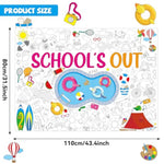 Giant End of School Year Coloring Poster for Kids, Summer Classroom & Party Activity