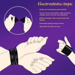 Couples' Intimacy Restraint Set - Adjustable And Comfortable Restraint Accessories - Enhance Bondage Experience - (2 Rolls, 33Ft Black & Pink)