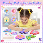 Poke Art Flower Bouquet Craft Kit for Kids Ages 3-12 with Flowers & Butterflies