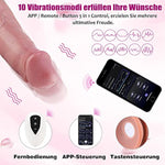 Realistic App Controlled Vibrator, 12.4 Inch Silicone Dildo, Premium Adult Unisex Toy, Classic Dildo