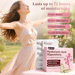 Vaginal Moisturizer Suppositories – Hyaluronic Acid for Vaginal Dryness, Long-lasting hydration that deeply nourishes the skin 72h (12 Count)
