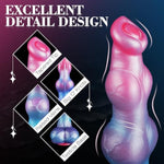 9.6" Huge Horse Dildo Monster Knot Dildo, Massive Wolf Dildos With 2 Big Knots, Fantasy Dog Knotted Dildos Animal Anal Toy With Strong Suction Cup, Adult Sex Toys For Women Men Couples