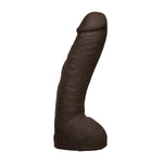 Vac-U-Lock - Hung - Made Of Ultraskyn - 12 Inch Dildo With Massive 8.5 Inches Girth - F-Machine And Harness Compatible - Chocolate