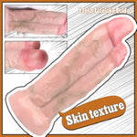 Lagre Double Ended Realistic Dildo, 8.4" Silicon Thick Dildo With Strong Suction Cup For G-Spot Anal Stimulation Hand Free Play, Realistic Penis Sexual Pleasure Tools For Women Man Couple