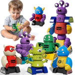 Magnet Robot Toys For Kids 3-5 - Magnetism Stacking Transform Boys Toys For Ages 5-7 With Storage Box, Set For Toldllers Age 3-8 Years Old Girls, Christmas And Birthday Gifts