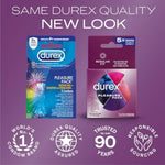 Durex Assorted Premium Lubricated Condoms, 3 Count