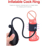 Inflatable Penis Ring Extender, Expanding Penis Ring Stretcher, Penis Pump Booster, Male Inflatable Penis Ring