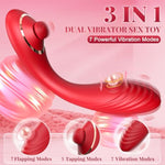G Spot Vibrator Women Sex Toys, 3 In 1 Flexible Adult Sex Toys Clitoral Stimulator With 5 Tapping & 7 Vibration & 7 Flapping, Wearable Female Flapping Vibrator For Women Couple