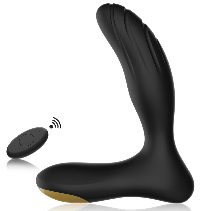 Waterproof Vibrating Prostate Massager For Beginners, Personal Anal Toy P Spot Vibrator With Remote Control For Hands Free Play, Rechargeable Butt Plug With 10 Vibrations