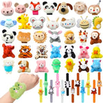 36 Pcs Stuffed Animal Slap Bracelets For Kids Plush Animal Wristband Cute Wrist Pets Slap Bracelet Bulk For Boys Girls Birthday Holiday Gifts Themed Party Favors Classroom Rewards