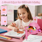 Kids Drawing Robot Kit with 100 Word Cards, 12 Color Pens & Voice Interactive Learning
