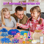 Mermaid Terrarium Craft Kit with LED Night Light & Remote for Girls Ages 5-12