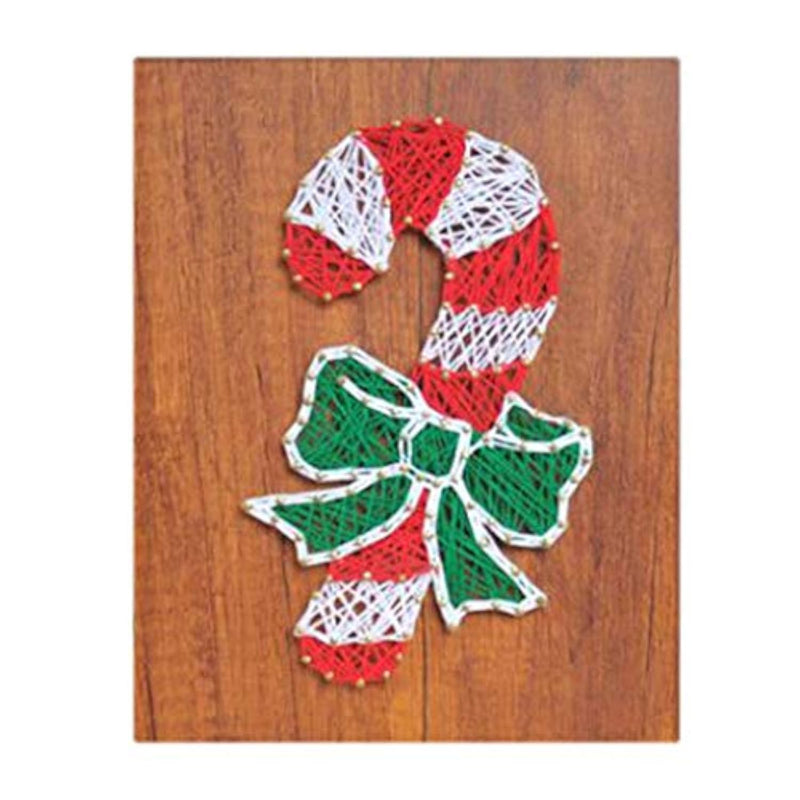 Christmas Pin String Art Kit for Kids and Adults - Cane - No Frame Required