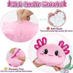 Axolotl Plush, 13" Soft Stuffed Animal Plush Toy, Cute Axolotl Plushies Pillow, Kawaii Plushies Dolls For Kids, Pink Axolotl Gift For Girls Boys