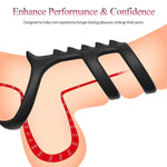Silicone Cock Ring, Penis Sleeve Sex Toys Triple Cock Rings For Male Penis Enlarger Penis Extender Delay Ejaculation Enhance Erection Ball Stretcher