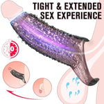 Penis Sleeve With Locking Ring – Realistic 2.4" Penis Extender & Enlarger For Men, Ultra-Soft Thickened Cock Sleeve, Durable Ring For Longer-Lasting Pleasure, Black