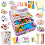 Kids Arts and Crafts Arch Kit with 1000+ PCS Craft Supplies and Storage Box