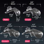 Ht-V3 Chastity Cage | Lightweight Cock Cage | Resin Chastity Devices | Male Chastity Cage | Adult Sex Toy For Men | Magiclockers | 4 Sizes Rings Included | Maxi (Black)