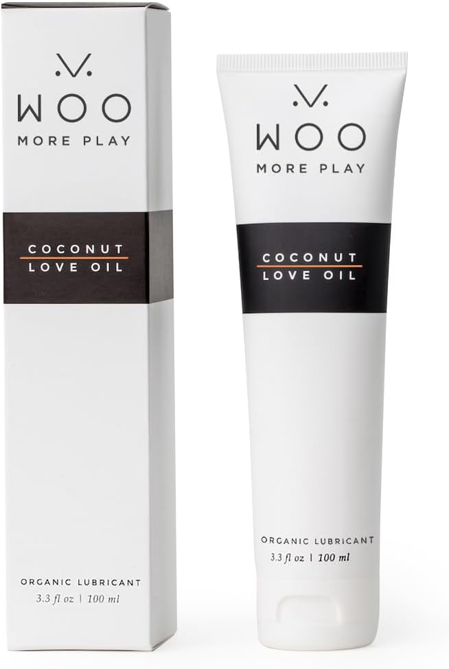 Organic Coconut Love Oil | Natural Lubricant & Massage Oil for Men & Women | 3.3 fl oz