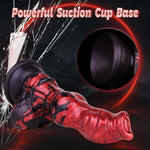 Knot Dog Dildo Fantasy Soft Colorful Penis, Realistic Silicone Monster Dildo with Powerful Suction Cup, Animal Knotted Fake Cock Butt Plug for Women Men Couple Sex Toy Games Play