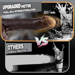 Fast Thrusting Black Dildo Vibrator With 3 Thrusting Speeds & 9 Vibrations, Realistic Silicone Dildos For G-Spot Anal Stimulation, Heated Dildo With Strong Suction Cup Adult Sex Toys For Women And Men