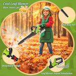Upgraded Kids Tool Set, 3-In-1 Toddler Power Garden Tools With Sounds & Lights, Volume+/-, Toy Weed Wacker, Leaf Blower & Hedge Trimmer, Hat, Gloves, Apron, Toy Tools Christmas Birthday Gifts For Boys