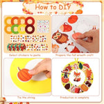 24 Sets Tropical Fruit Bookmark Craft Kit, DIY Foam Sticker Activity for Kids
