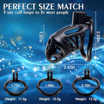 Male Cock Chastity Cage,Lightweight Invisible Male Chastity Device With 3 Active Rings,Adult Abstinence Penis Bondage Male Sex Toy(Invisible Lock)