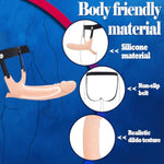 Men's Silicone Strap-On Harness with Adjustable Strap for Enhanced Stamina and Pleasure