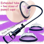 Clitoral And Nipple Pump Sex Toys, Vacuum Pumps, Pleasure Increasing Tools, Adult Sexual Pleasure Tools, Double Nipple Suckers, Clitoral Stimulator Includes 4 Suckers, Orgasm Tools (Black + 4 Cups)