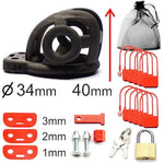 Raptor Adjustable Chastity Belt Men Cock Cage By , 5 Rings